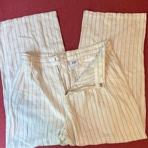 Women’s gap pin strip wide leg linen pants